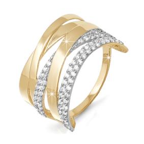 Золотое кольцо КЮЗ Del'ta D112627 с фианитом D112627 фото