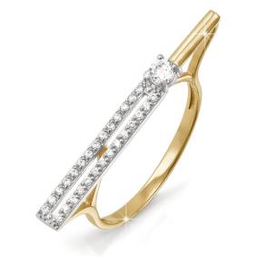 Золотое кольцо КЮЗ Del'ta D112637 с фианитом D112637 фото