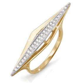 Золотое кольцо КЮЗ Del'ta D112638 с фианитом D112638 фото