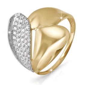 Золотое кольцо КЮЗ Del'ta D112671 с фианитом D112671 фото