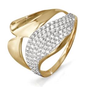 Золотое кольцо КЮЗ Del'ta D112674 с фианитом D112674 фото