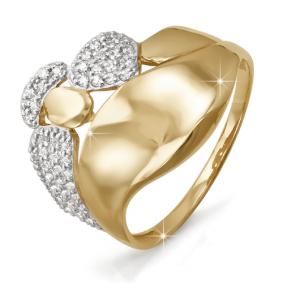 Золотое кольцо КЮЗ Del'ta D112675 с фианитом D112675 фото