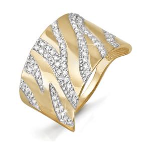 Золотое кольцо КЮЗ Del'ta D112694 с фианитом D112694 фото