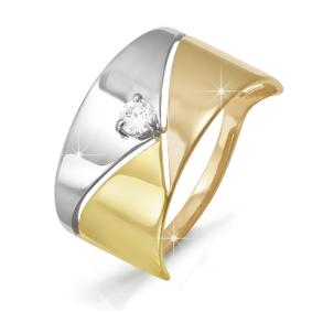 Золотое кольцо КЮЗ Del'ta D112703 с фианитом D112703 фото