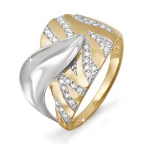 Золотое кольцо КЮЗ Del'ta D112714 с фианитом D112714 фото