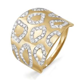 Золотое кольцо КЮЗ Del'ta D112716 с фианитом D112716 фото