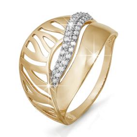 Золотое кольцо КЮЗ Del'ta D112719 с фианитом D112719 фото