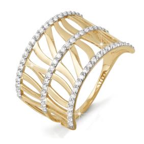 Золотое кольцо КЮЗ Del'ta D112721 с фианитом D112721 фото