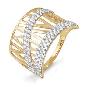 Золотое кольцо КЮЗ Del'ta D112724 с фианитом D112724 фото