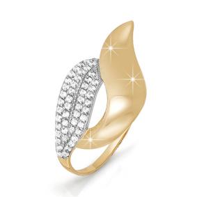 Золотое кольцо КЮЗ Del'ta D112748 с фианитом D112748 фото