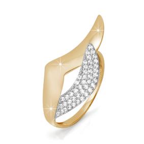 Золотое кольцо КЮЗ Del'ta D112753 с фианитом D112753 фото