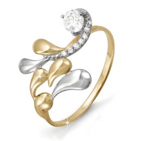 Золотое кольцо КЮЗ Del'ta D112761 с фианитом D112761 фото