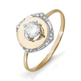 Золотое кольцо КЮЗ Del'ta D112765 с фианитом D112765 фото
