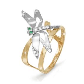 Золотое кольцо КЮЗ Del'ta D112785 с фианитом D112785 фото