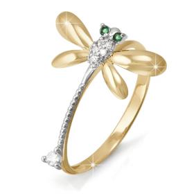 Золотое кольцо КЮЗ Del'ta D112786 с фианитом D112786 фото