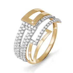 Золотое кольцо КЮЗ Del'ta D112800 с фианитом D112800 фото