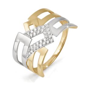 Золотое кольцо КЮЗ Del'ta D112807 с фианитом D112807 фото