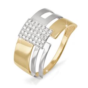 Золотое кольцо КЮЗ Del'ta D112808 с фианитом D112808 фото