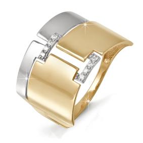 Золотое кольцо КЮЗ Del'ta D112809 с фианитом D112809 фото