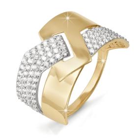 Золотое кольцо КЮЗ Del'ta D112813 с фианитом D112813 фото