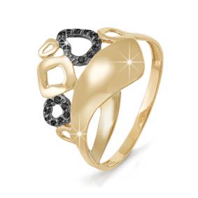 Золотое кольцо КЮЗ Del'ta D112830 с фианитом D112830 фото