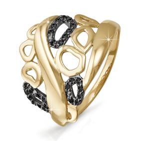 Золотое кольцо КЮЗ Del'ta D112831 с фианитом D112831 фото