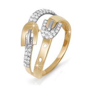 Золотое кольцо КЮЗ Del'ta D112843 с фианитом D112843 фото