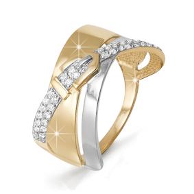 Золотое кольцо КЮЗ Del'ta D112844 с фианитом D112844 фото