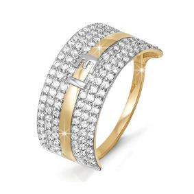 Золотое кольцо КЮЗ Del'ta D112849 с фианитом D112849 фото