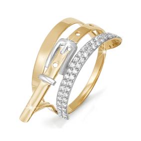 Золотое кольцо КЮЗ Del'ta D112851 с фианитом D112851 фото