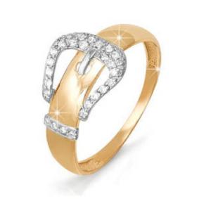 Золотое кольцо КЮЗ Del'ta D112855 с фианитом D112855 фото