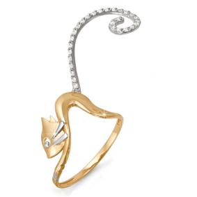 Золотое кольцо КЮЗ Del'ta D112862 с фианитом D112862 фото