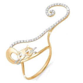 Золотое кольцо КЮЗ Del'ta D112867 с фианитом D112867 фото