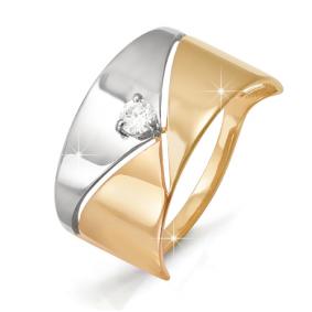 Золотое кольцо КЮЗ Del'ta D112885 с фианитом D112885 фото