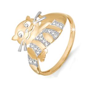 Золотое кольцо КЮЗ Del'ta D112889 с фианитом D112889 фото