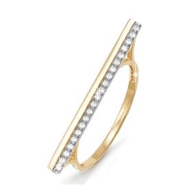 Золотое кольцо КЮЗ Del'ta D112891 с фианитом D112891 фото