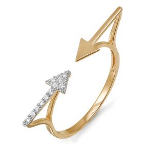 Золотое кольцо КЮЗ Del'ta D112897 с фианитом D112897 фото