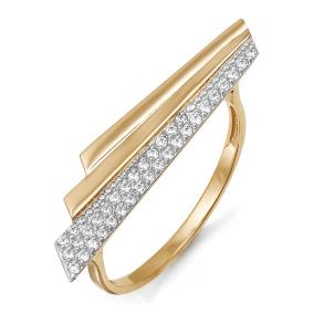 Золотое кольцо КЮЗ Del'ta D112898 с фианитом D112898 фото