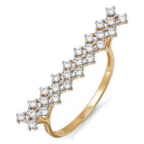 Золотое кольцо КЮЗ Del'ta D112899 с фианитом D112899 фото