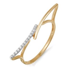 Золотое кольцо КЮЗ Del'ta D112900 с фианитом D112900 фото