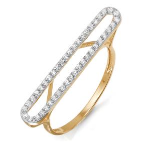 Золотое кольцо КЮЗ Del'ta D112902 с фианитом D112902 фото