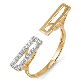 Золотое кольцо КЮЗ Del'ta D112903 с фианитом D112903 фото