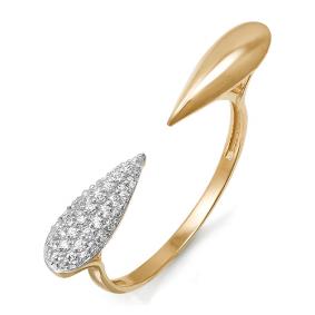 Золотое кольцо КЮЗ Del'ta D112904 с фианитом D112904 фото