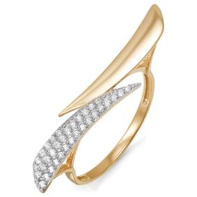 Золотое кольцо КЮЗ Del'ta D112907 с фианитом D112907 фото