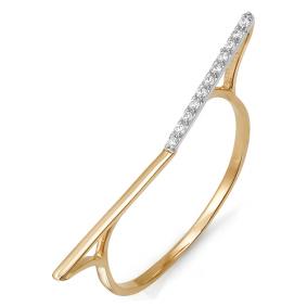 Золотое кольцо КЮЗ Del'ta D112908 с фианитом D112908 фото