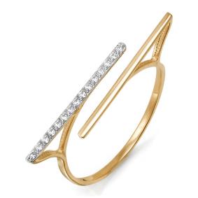 Золотое кольцо КЮЗ Del'ta D112909 с фианитом D112909 фото