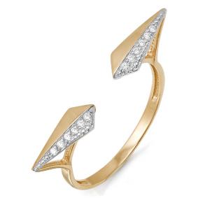 Золотое кольцо КЮЗ Del'ta D112913 с фианитом D112913 фото