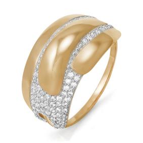 Золотое кольцо КЮЗ Del'ta D112989 с фианитом D112989 фото