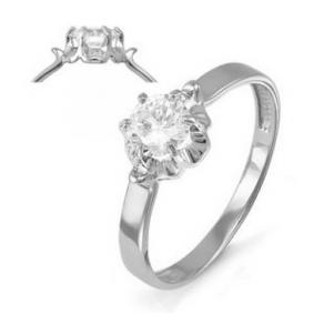 Золотое кольцо КЮЗ Del'ta D113054 с фианитом D113054 фото