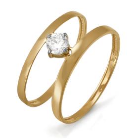 Золотое кольцо КЮЗ Del'ta D113226 с фианитом D113226 фото